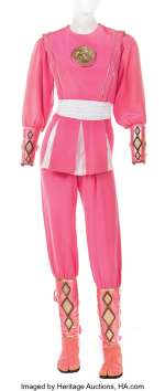 Amy Jo Johnson "Kimberly Hart" stunt Pink Ranger Ninjetti ensemble from Mighty Morphin Power Rangers: The Movie....