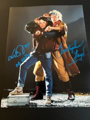 Back to the Future - Michael j fox & Christopher Lloyd Signed beckett 11x14 | Catawiki