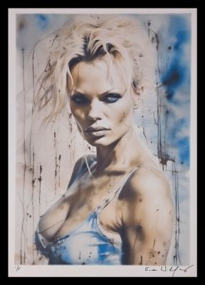 Pamela Anderson - watercolor edition by Emma Wildfang - Large size | Catawiki