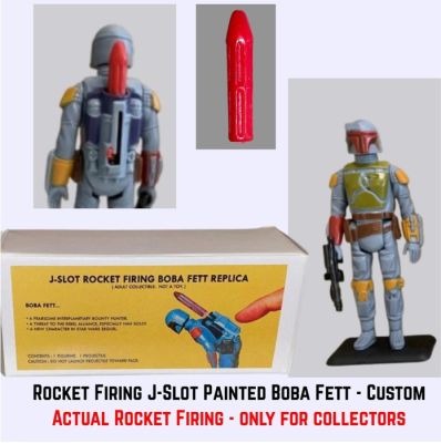 Kenner - Action figure Star Wars J-Slot Rocket Firing Boba Fett painted version (Custom made) - Actual Firing Rocket - for Star Wars Collectors - Custom made model | Catawiki