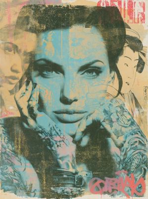 LOLART - L’Impératrice Moderne - ŒUVRE UNIQUE 1/1 - Angelina Jolie | Catawiki