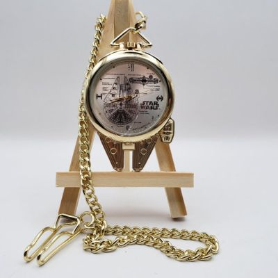 Star Wars Millennium Falcon Pocket Watch Gold -New battery working- | Catawiki