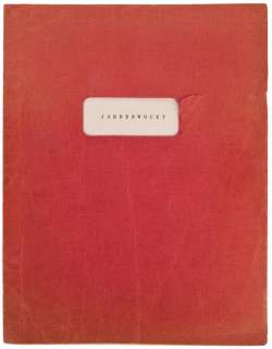 Lot 477 - Jabberwocky vintage original revised final draft script.