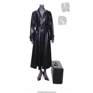 The Umbrella Academy (2019-2024) - Lot 139 - The Handler‘s (Kate Walsh) Returns to Hazel and Cha-Cha Costume with Scar Prosthetics and Briefcase