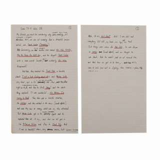 STAR WARS: RETURN OF THE JEDI (1983) - Lot #378 : Anthony Daniels Collection: Ewok Village Speech Handwritten in English by Ben Burtt with Anthony Daniels Annotations