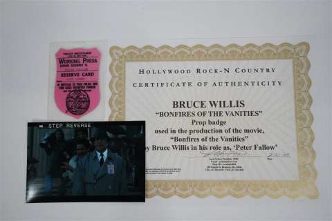The Bonfire of the Vanities-Bruce Willis’ Prop Badge | GWS Auctions