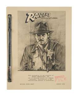 Raiders of the Lost Ark Production Script. | Van Eaton Galleries