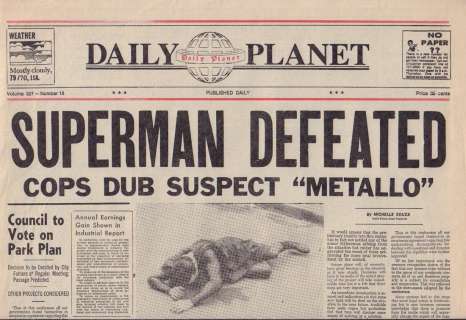 Lois and Clark prop newspaper | Piece of the Past