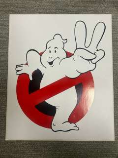 Ghostbusters II rare prop door decal for ambulance | Piece of the Past