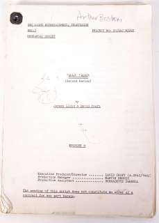 ORIGINAL ALLO ALLO SCRIPT BELONGING TO ARTHUR BOSTROM | Auctioneum Ltd