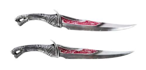 Lot 1152 - GUARDIANS OF THE GALAXY: DAVE BAUTISTA "DRAX THE DESTROYER" KNIFE PROPS (WITH DVD)