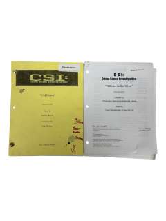 Lot of 2 CSI Crime Scene Investigation Original Scripts | Los Angeles Estate Auction