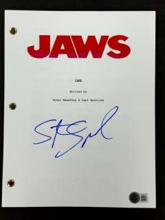 Steven Spielberg Autographed Jaws Movie Script Beckett Authenticated | Mynt Auctions