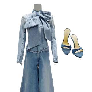 Lot 65 - Creed III Bianca Creed Tessa Thompson Screen Worn Body-Suit Style Shirt, Corset, Zip-Front Pants & Open-Toe, High Heel Shoesch 16 Sc 158-174 - Lot #65 - Creed III Bianca Creed Tessa Thompson Screen Worn Body-Suit Style Shirt, Corset, Zip-Front Pants & Open-Toe, High Heel Shoesch 16 Sc 158-174: Authentic Auction Item | VIP Fan Auctions