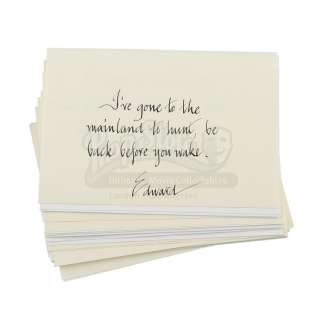 THE TWILIGHT SAGA: BREAKING DAWN PART 1 (2011) - Lot 452 - Edward Cullen‘s Honeymoon Lettering Samples
