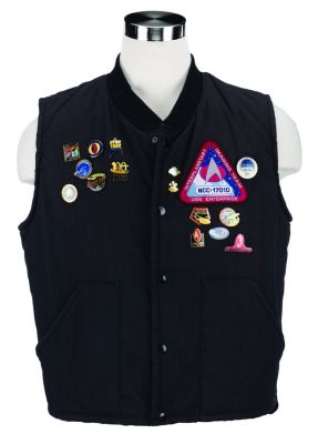 Lot 97 - A Star Trek Next Generation & Voyager Crew Vest and Pins. | Van Eaton Galleries