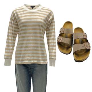 Ashley Harrison Anna Enger Ritch Screen Worn Long Sleeve Shirt, Button-Front Pants & Sandals Ch 1 Sc 29-246 | VIP Fan Auctions