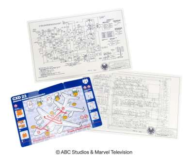 Marvel’s Agents of S.H.I.E.L.D. (2013-2020) | The Bus Safety Card with Two Stark Industries Schematics | Propstore