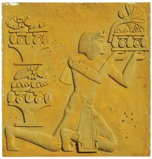 Cleopatra Egyptian bas-relief set piece of a kneeling man. | Profiles in History