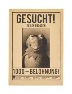 Lot 952 - Muppets Most Wanted | Matt Fogel "Constantine" Wanted Poster Prop