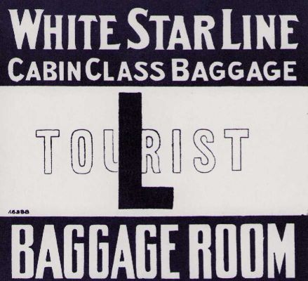 Titanic prop baggage label | Piece of the Past