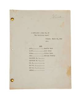 I Love Lucy | 1952 Script from Season One ’The Publicity Agent’ | Julien’s