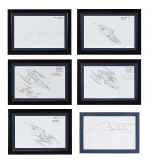 Lot 182 - Star Trek: Voyager | "Message in a Bottle" USS Prometheus Concept Artwork by Rick Sternbach