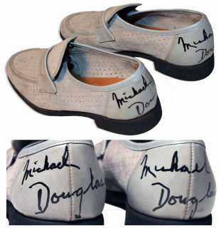 Michael Douglas Twice-Signed Suede Loafers Worn as Liberace in ‘‘Behind The Candelabra‘‘ -- The Role for Which Douglas Won an Emmy