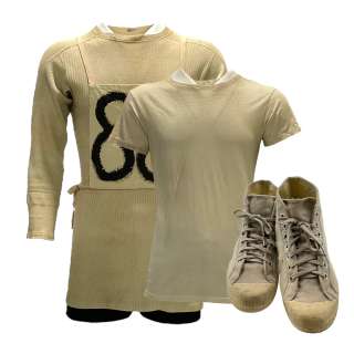 The Boys in the Boat Gordy Adam’s Joel Phillimore Long Sleeve, Crew-Neck Sweater, Short Sleeve Shirt, Elastic Waist Shorts, Tabbard, Shoes & Socks Set | VIP Fan Auctions