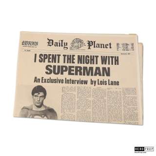 Superman - Superman (1978) – “I Spent the Night with Superman” Daily Planet Newspaper