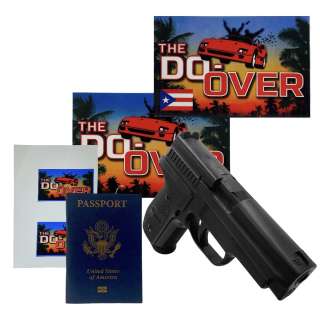 The Do-Over (2016) Max (Adam Sandler) Screen Used Prop Gun, 2 Stickers, Passport & 2 Parking Passes | VIP Fan Auctions