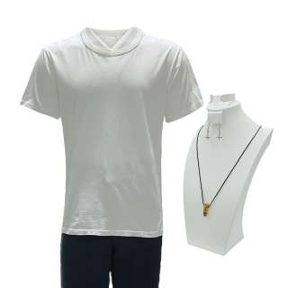 Lot #90: Maxxxine Leon (Moses Sumney) Screen Worn T-Shirt, Pants, Necklace, Earring Set & Keychain Ch 1,2 Sc 16-79