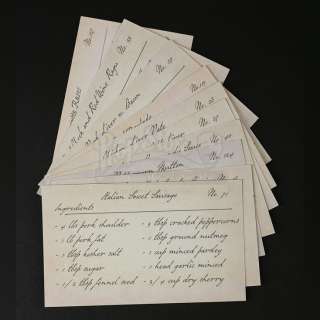 Hannibal | Hannibal’s (Mads Mikkelsen) "Prosciutto Roses" Recipe Card and Other Cards | Propstore