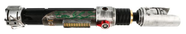 Eman Esfandi as Ezra Bridger in Star Wars: Ahsoka (JSA) Signed Prop Replica Lightsaber | SWAU