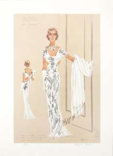 A Barbara Stanwyck reproduction costume design sketch by Irene from "B.F.’s Daughter" | Bonhams