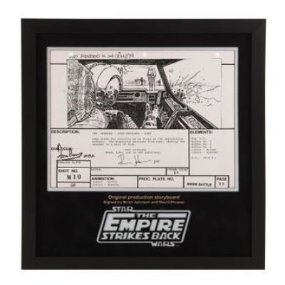 Star Wars: the Empire Strikes Back | Brian Johnson and David Prowse-Autographed Original Production Storyboard - Luke Works His Controls | Propstore (Buy Now)