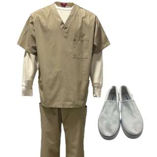 Opus Moretti (John Malkovich) Screen Worn Scrubs Shirt, Shirt, Scrubs Pants & Sneakers Ch 9 Sc 91 & 93 | VIP Fan Auctions