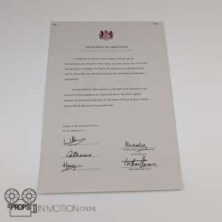 King Charles III (2017) King Charles III Instrument of Abdication (02415) | Props In Motion Online