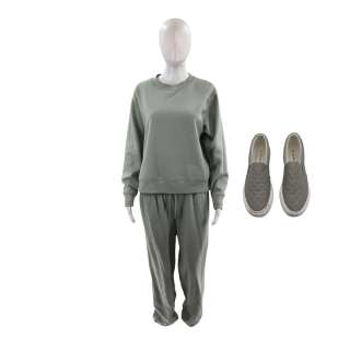Novocaine Sherry (Amber Midthunder) Screen Worn Sweatpants, Sweatshirt & Slip On Sneakers Ch 5 | VIP Fan Auctions