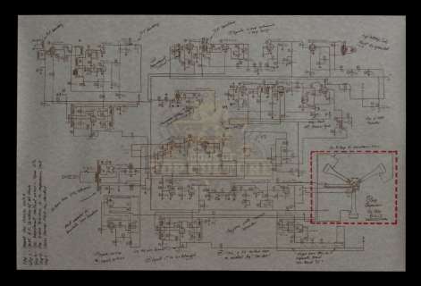 Back To The Future Part III - Flux Capacitor Schematic (with red outline) - III307 | Icons of Pop Culture