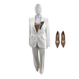 G20 Danielle Sutton (Viola Davis) Screen Worn Heels, Suit Jacket, Dress Pants & Camisole Ch 9 Sc 164 | VIP Fan Auctions