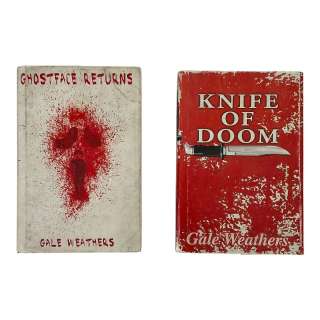 Scream VI Gale Weathers (Courteney Cox) Screen Used Ghostface Returns Book Cover & Knife Of Doom Book Cover | VIP Fan Auctions