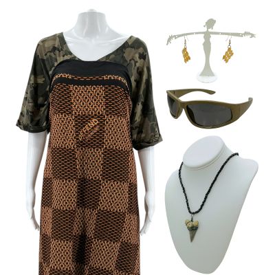 Lot 175: The Wrecking Crew Olina Screen Worn Pareo, T-Shirt, Leggings, Glasses, Necklace & Earrings Ch 1 Sc 44 | VIP Fan Auctions