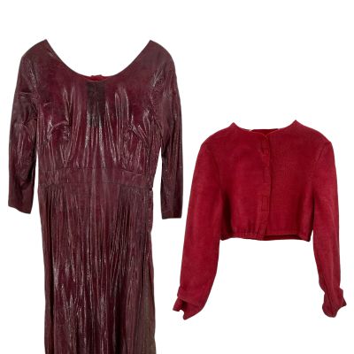 Lot 181: The Handmaid’s Tale Emily Malek Screen Worn Dress & Sweater Ep 301 | VIP Fan Auctions
