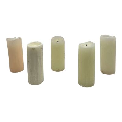 Lot 35: Mother Mary Sam Anselm Screen Used (5) Candle Set Sc 45 | VIP Fan Auctions