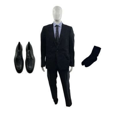 Tom Clancy’s Jack Ryan Ghost War Jack Ryan Screen Worn Suit Jacket, Button-Up Shirt, Suit Trousers, Dress Shoes, Tie & Socks Ch 3 Sc 29-62 Clean | VIP Fan Auctions