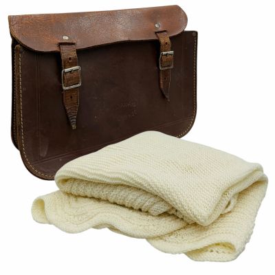 Lot 94: The Light Between Oceans Lucy-Grace (Florence Clery) Screen Used Blanket & Satchel | VIP Fan Auctions