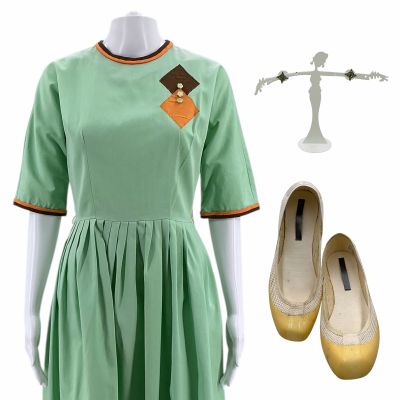 Lot 76: The Help Skeeter (Emma Stone) Screen Worn Dress, Stockings, Earrings & Flats Ch 2a Sc 36 | VIP Fan Auctions