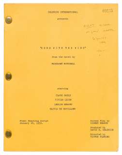 A master file copy of Gone With The Wind | Bonhams