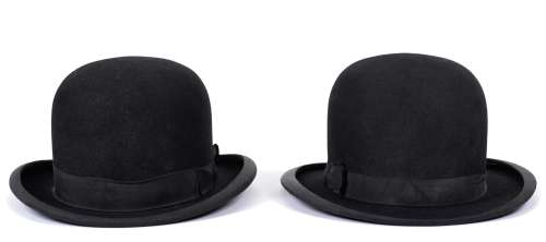 A pair of Laurel and Hardy derby hats | Bonhams